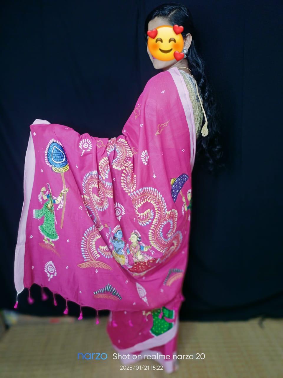 HAND PAINTED SAREE